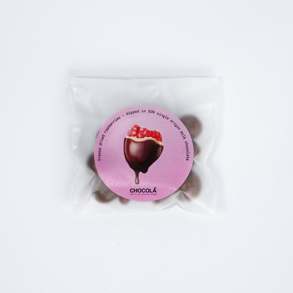 
                  
                    Freeze Dried raspberry dipped in chocolate
                  
                